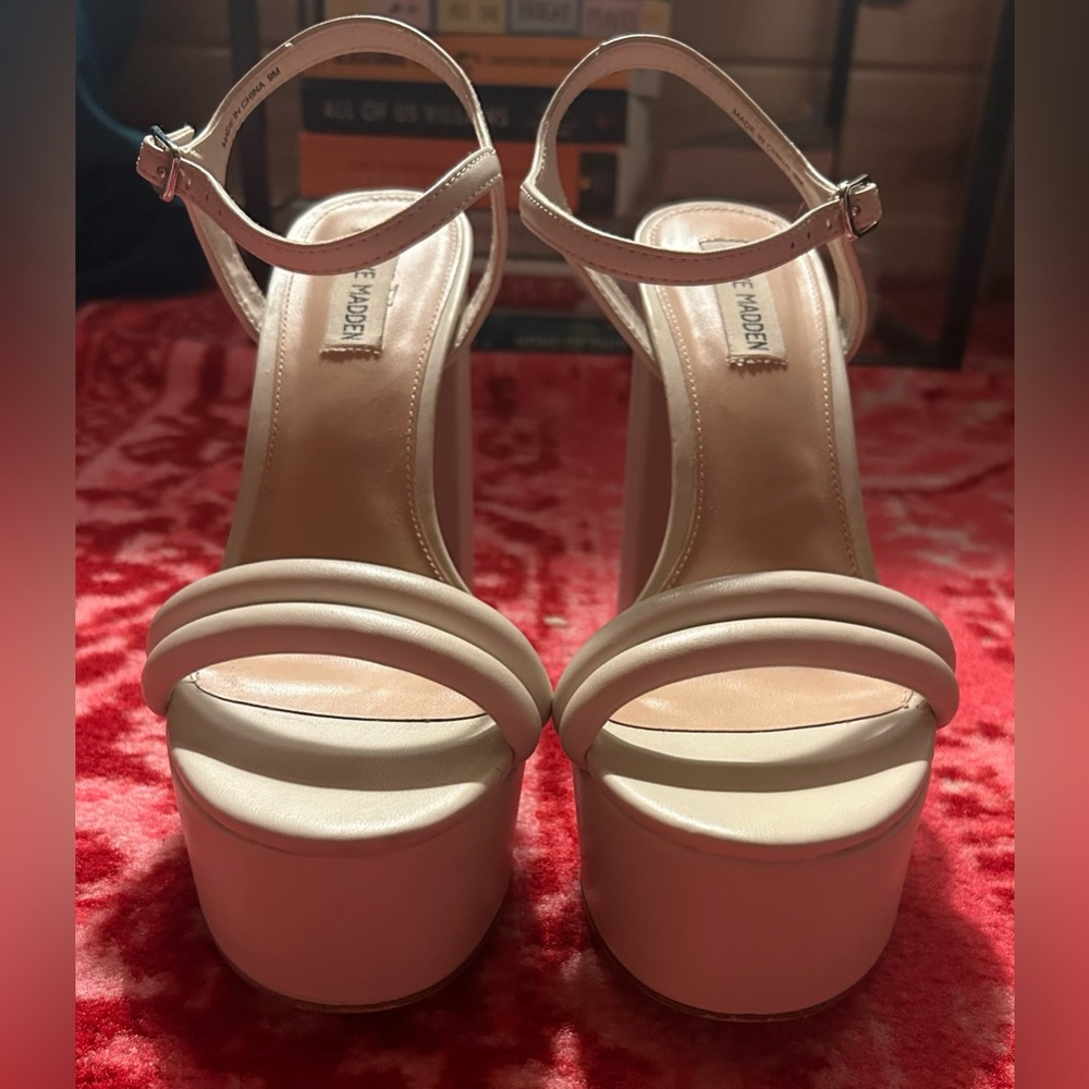 Steve Madden Tiera Platform Heel/Sandal in Bone